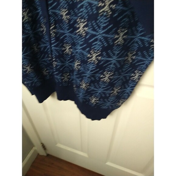 Woman Within 22/24 Snowflake Sweater Button Shirt Sleeve Cardigan Casual - Picture 4 of 9